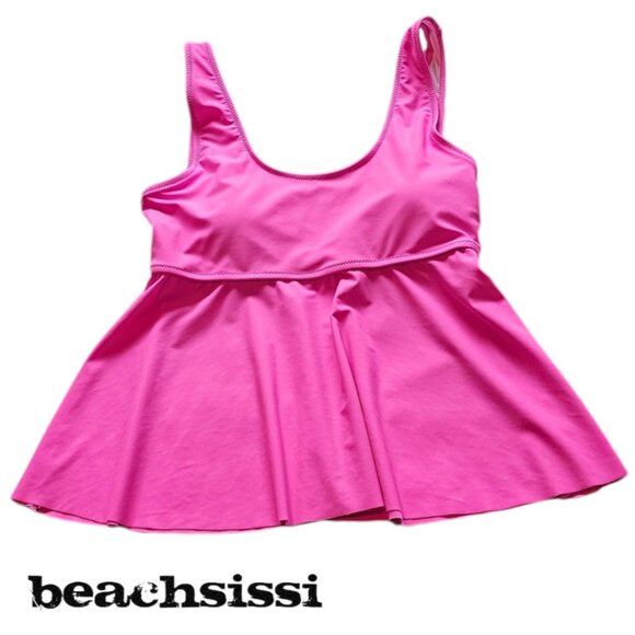 Beachsissi Other - Beachsissi L Tankini Swimsuit Top Hot Pink